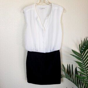 Black Halo White and Black Mini Dress